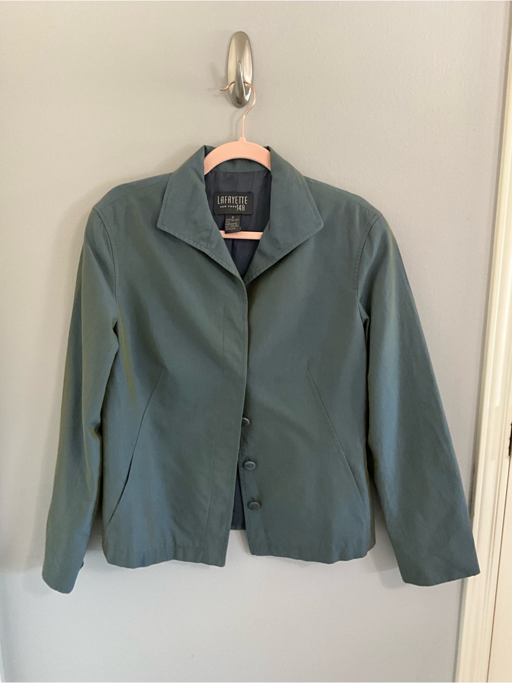 Lafayette 148 New York Moss Green Tailored Button Jacket